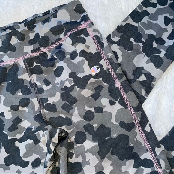 Champion Sport Camouflage leggings girls 10/12 gray activewear performance - Picture 4 of 7